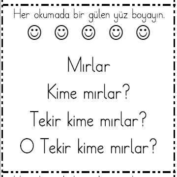 m harfi hızlı okuma metinleri (Çok Öğrencili)