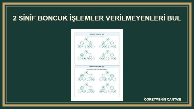 2 Sinif Boncuk İşlemler Verilmeyenleri Bul 29