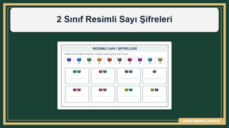 2 Sınıf Resimli Sayı Şifreleri 20