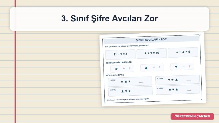 3. Sınıf Şifre Avcıları Zor 29