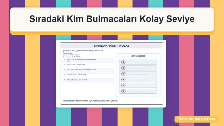 Sıradaki Kim Bulmacaları Kolay 10